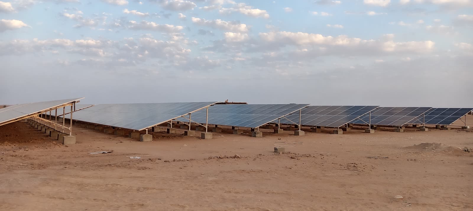 Solar array at the Riyadh farm