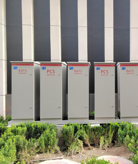 Battery and PCS cabinets at the museum